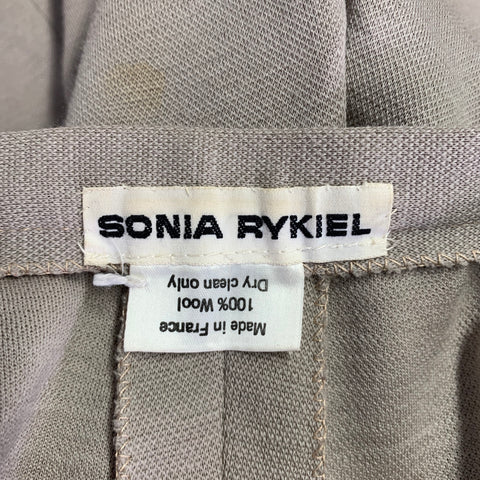 SONIA RYKIEL Size S Grey Taupe Wool Cropped Casual Pants