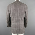 CANALI Size 40 Grey Black Glenplaid Wool Cotton Sport Coat CANALI
