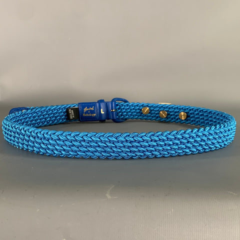 BELTOLOGY + ANDRE Blue Woven Nylon Belt