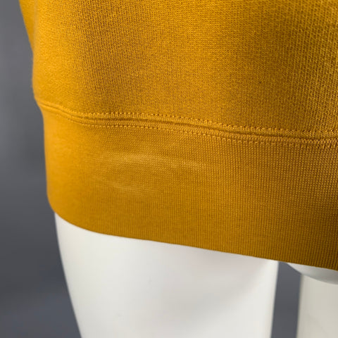 SANDRO Taille S Jaune Noir Blanc Graphique Coton Col Rond Sweat-shirt