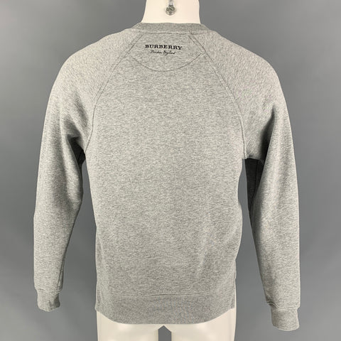 BURBERRY Printemps 2017 Taille S Sweat-shirt à col rond en coton / polyester gris graphique