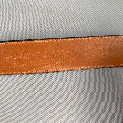 COACH Size 38 Black Crackled Lizard Belt