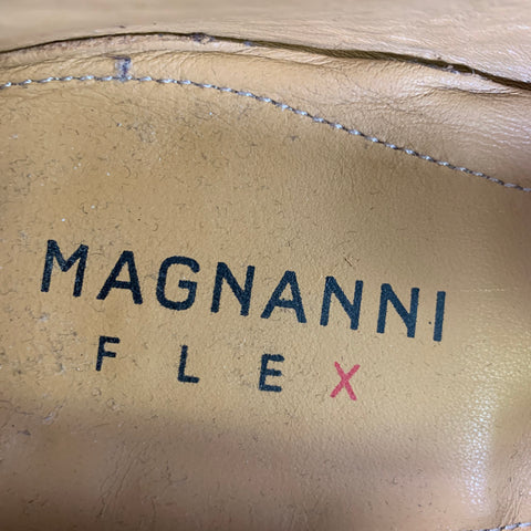 MAGNANNI Size 10 Brown Woven Leather Loafers