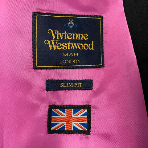 VIVIENNE WESTWOOD Size 36 Black Wool Single Breasted Sport Coat