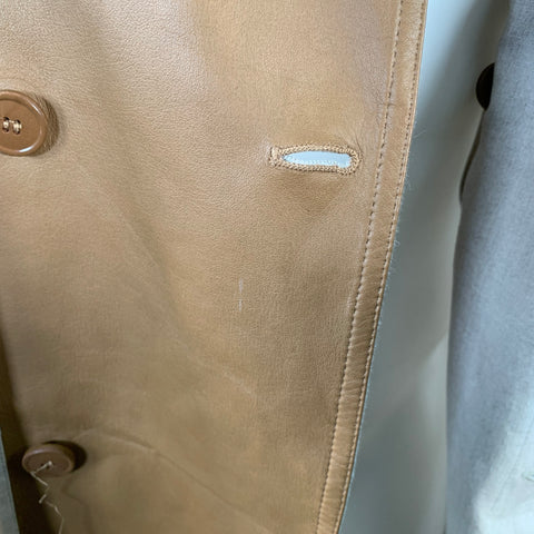 DIOR HOMME SS12 Taille 34 Trench-coat en lin beige à boutons cachés