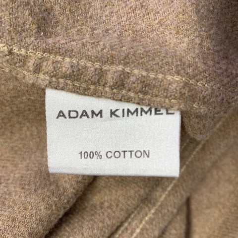ADAM KIMMEL Size L Camel Cotton Long Sleeve Shirt