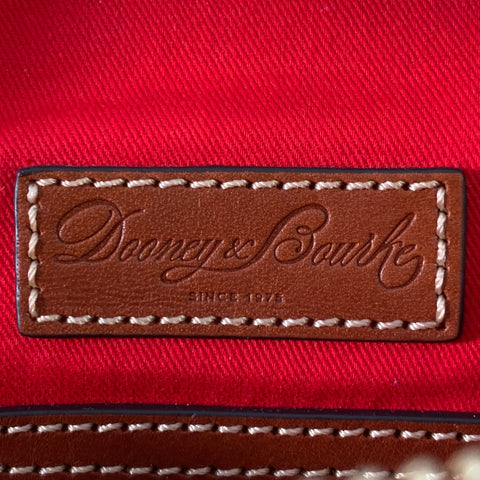 DOONEY BOURKE Brown Mustard Pebble Grain Leather Handbag