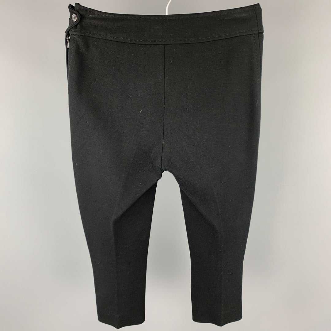 PAUL SMITH Size 4 Black Jersey Cropped Leggings