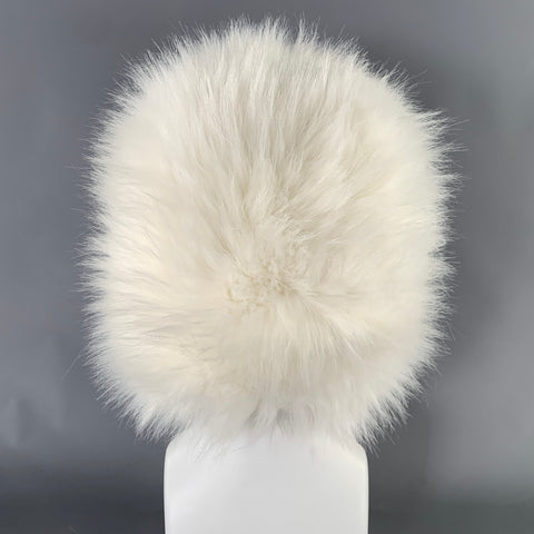 HOUSE OF FLUFF White Textured Faux Fur Acrylic Blend Hats