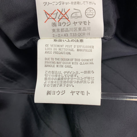 YOHJI YAMAMOTO Size L Grey Black Stripe Silk Blend Jacket