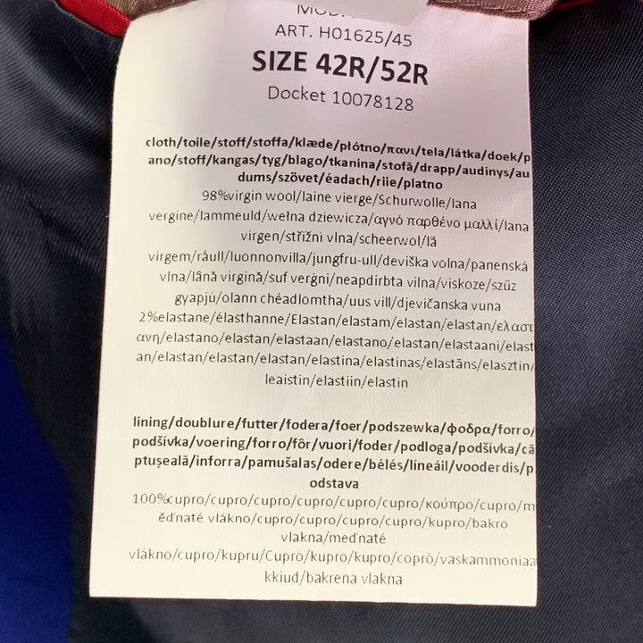 PAUL SMITH Size 42 Royal Blue Virgin Wool Blend Single Breasted Suit
