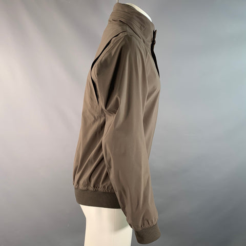 Veste zippée HERMES Sellier Taille M Tan Mélange de polyamide