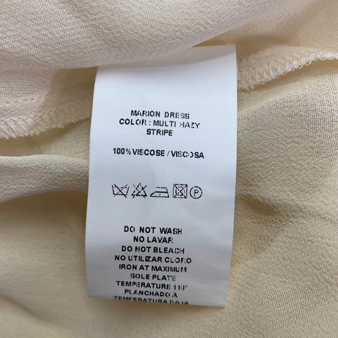 SILVIA TCHERASSI Size S Marion Cream Multi Color Viscose Tie Dye Sleeveless Long Dress