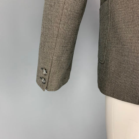 A.P.C. Size M Grey Cream Cotton Wool Notch Lapel Sport Coat