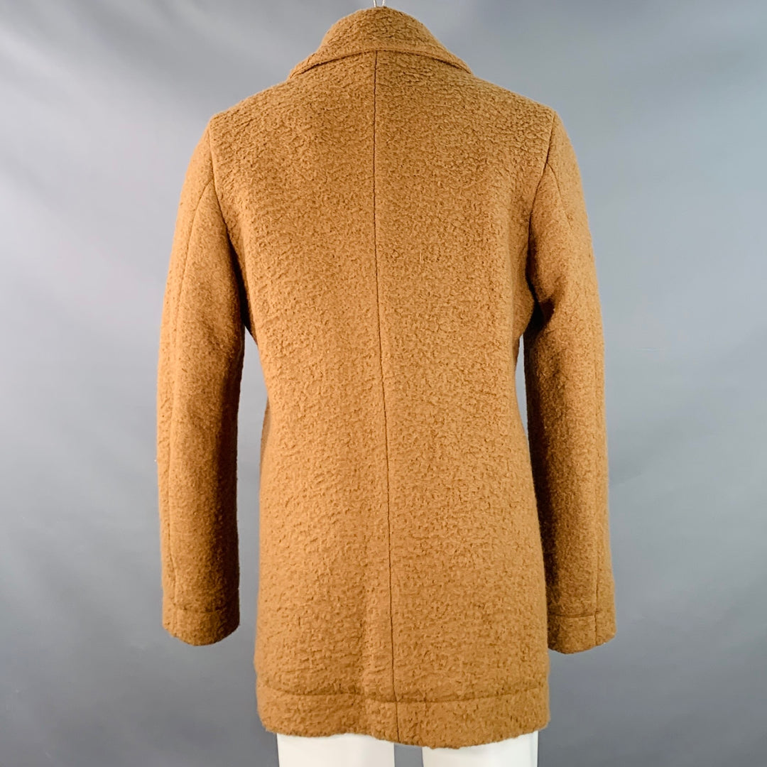 SIMON MILLER Size M Hyde Tan Textured Wool Cotton Peacoat
