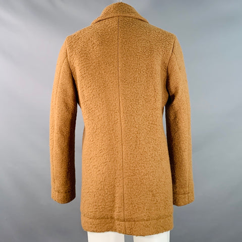 SIMON MILLER Size M Hyde Tan Textured Wool Cotton Peacoat
