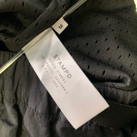 STAMPD Size M Black Green Nylon Joggers Casual Pants