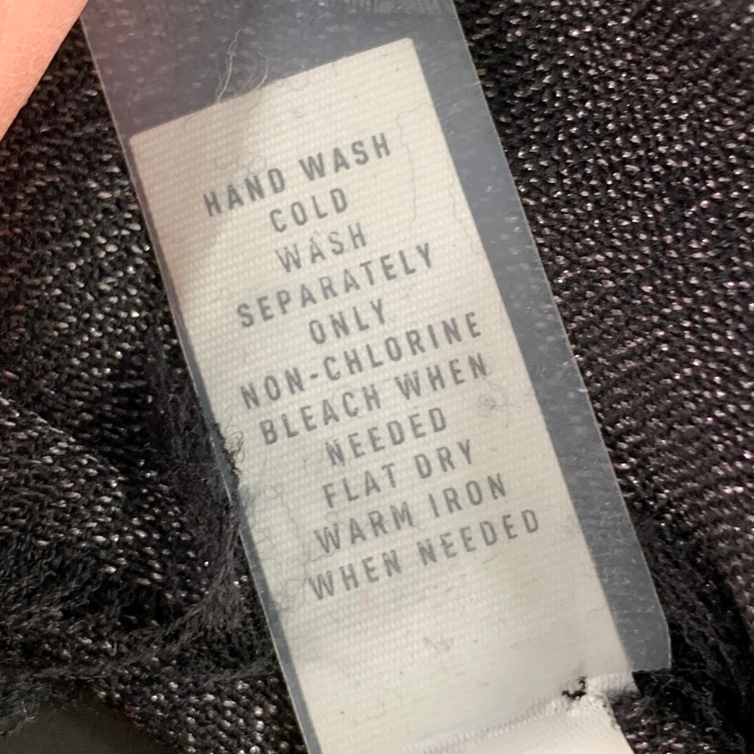 MARC JACOBS Black Metallic Wool Cashmere Blend Scarves