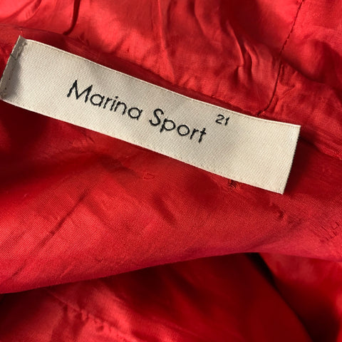 MARINA SPORT Size L Red Leather Sheep Coat