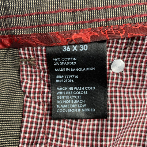 ENGLISH LAUNDRY Size 36 Black Brown Cotton Blend 5 Pockets Casual Pants