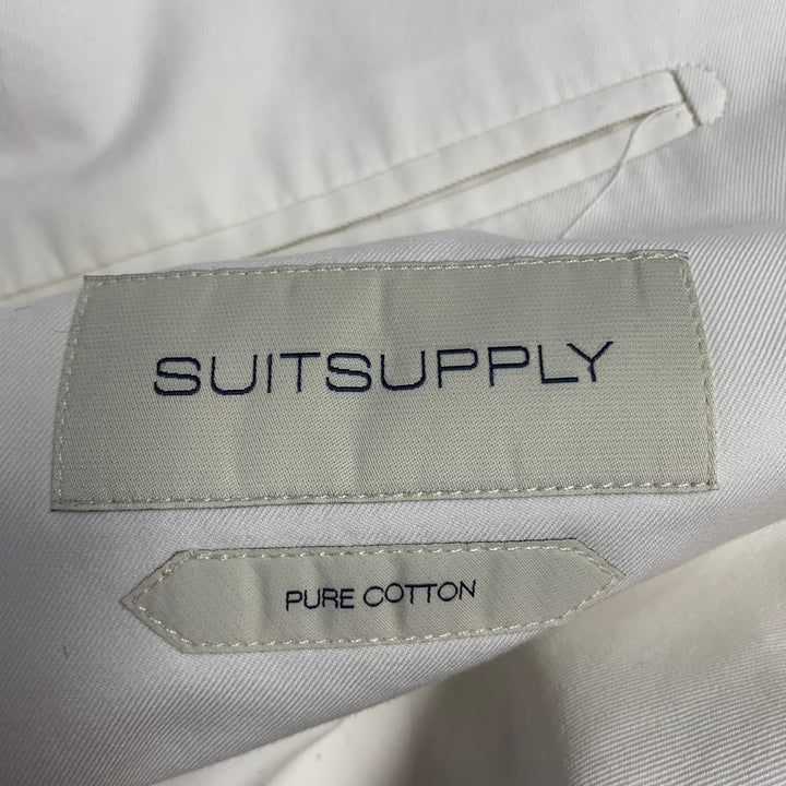 SUIT SUPPLY Size 42 Regular White Cotton Notch Lapel Suit