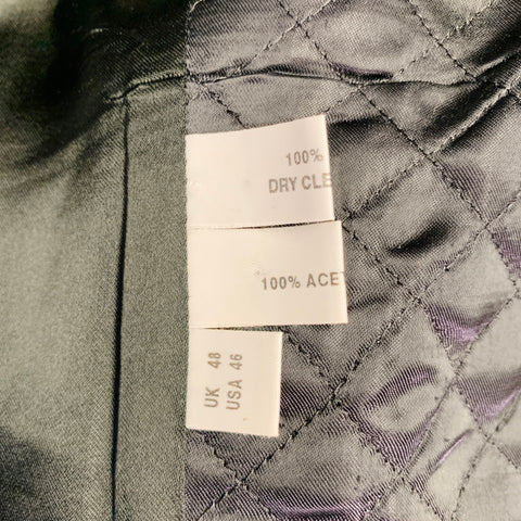 FAVOURBROOK Size 46 Black Wool Peak Lapel Morning Coat