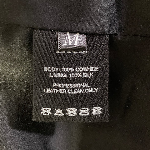 ENFANTS RICHES DEPRIMES ERD M Black Graphic Leather Biker Jacket