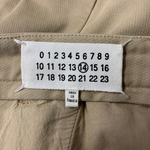 MAISON MARTIN MARGIELA Size 38 Khaki Cotton Blend Button Fly Casual Pants