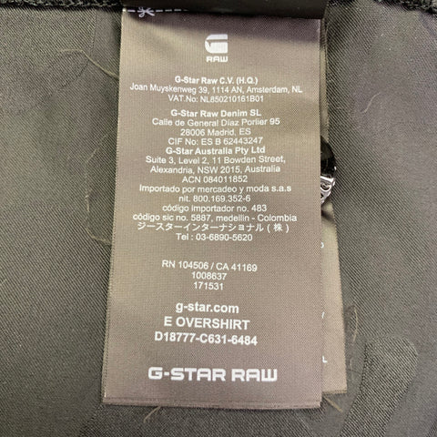 G-STAR Size L Black Twill Virgin Wool Polyester Trucker Jacket