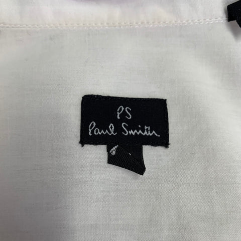 PS by PAUL SMITH Size M White Multi Color Embroidery Cotton Long Sleeve Shirt