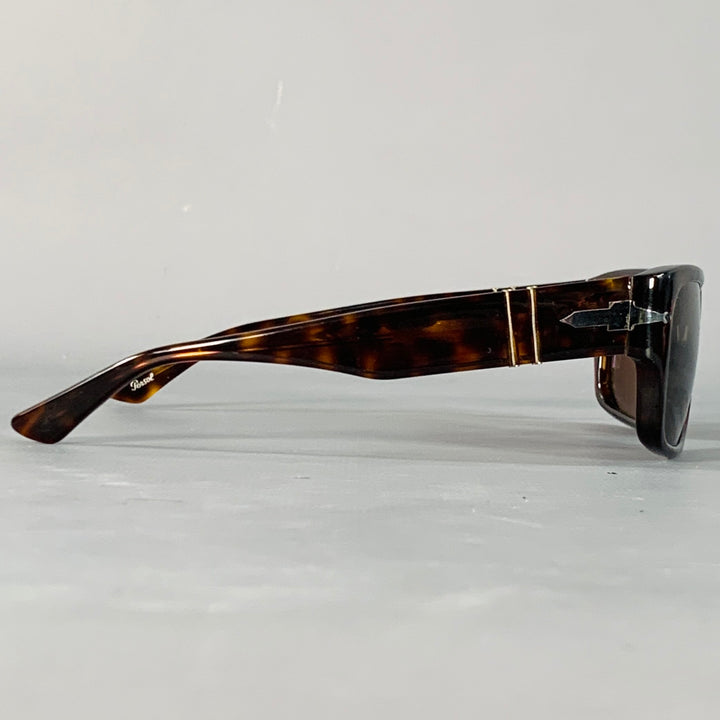 PERSOL Brown Tortoiseshell Acetate Polarized Sunglasses