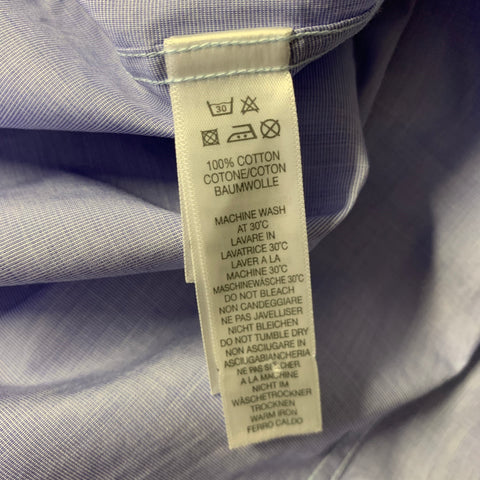 PAUL SMITH Size L Blue Cotton Button Up Long Sleeve Shirt