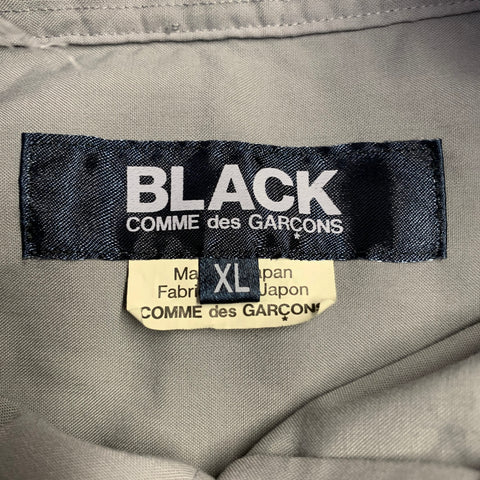 COMME des GARCONS Size XL Grey Distressed Polyester One pocket Long Sleeve Shirt