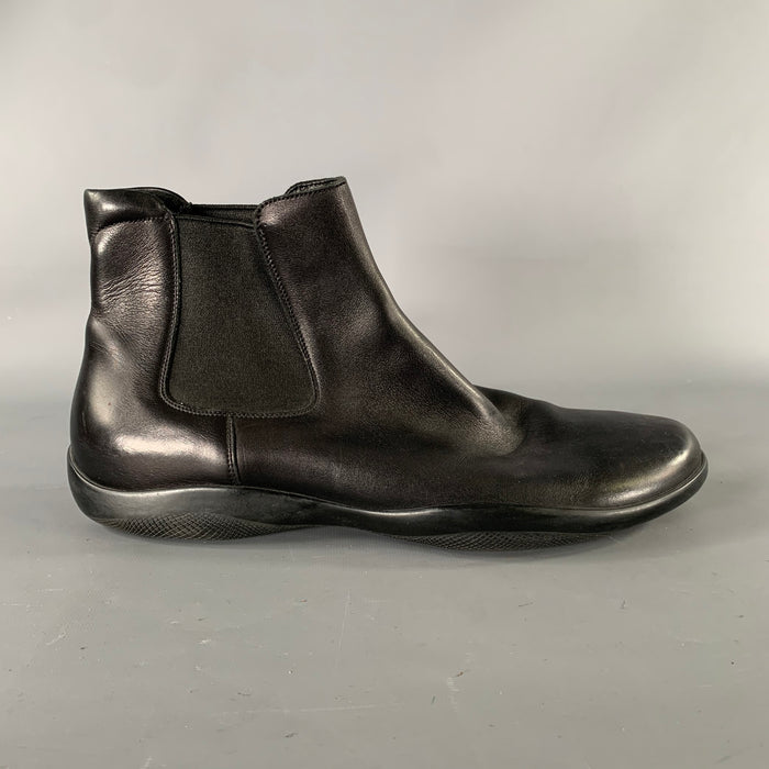 PRADA SPORT Size 9 Black Leather Boots
