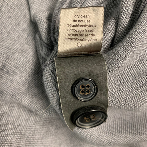 JOHN VARVATOS Size M Grey Silk Cashmere 2 Pockets Cardigan