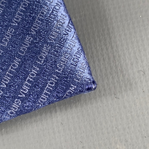 LOUIS VUITTON Blue Logo Silk Tie