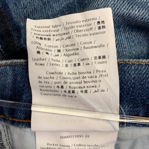 VALENTINO Size 30 Indigo Wash Denim Straight Button Fly Jeans