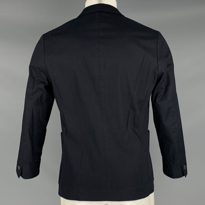 PS by PAUL SMITH Size 38 Navy Cotton Blend Notch Lapel Sport Coat