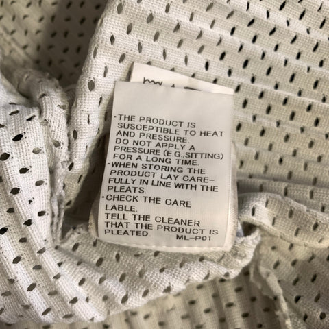 ISSEY MIYAKE Size M White Light Grey Pleated Polyester Hooded Coat