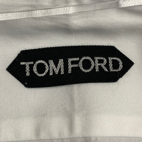 TOM FORD Size S White Cotton French Cuff Long Sleeve Shirt