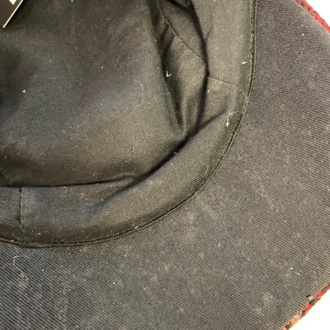 POLO by RALPH LAUREN Size L/XL Red Black Plaid Wool Nylon Hunting Cap Hat