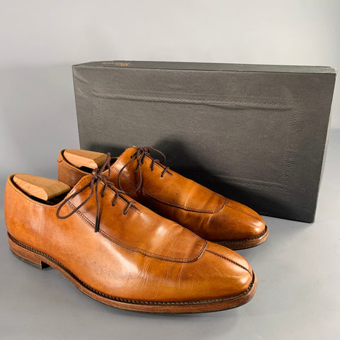 ALLEN EDMONDS Size 9.5 -Berkeley-  Tan Leather Lace-Up Shoes