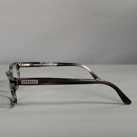 VERSACE Grey Black Marbled Acetate Sunglasses & Eyewear