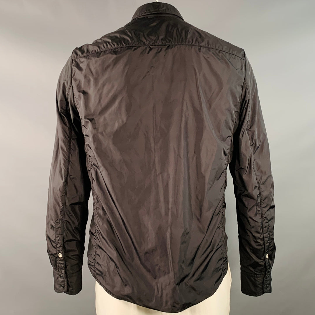 RAG & BONE Size L Black Nylon Pocket Shirt Jacket
