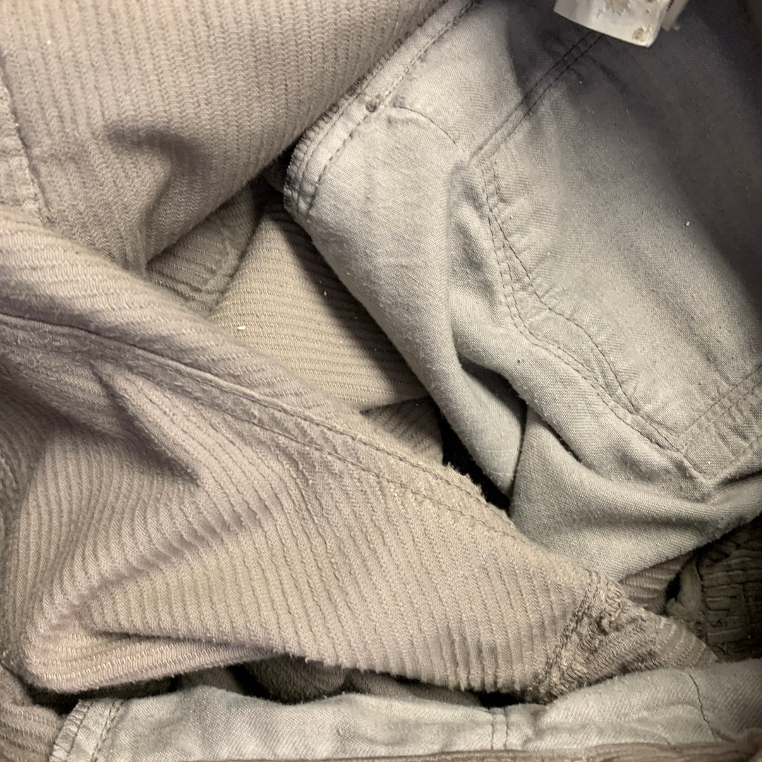 DRKSHDW Size 33 Brown Corduroy Cotton Straight Raw Edge Casual Pants