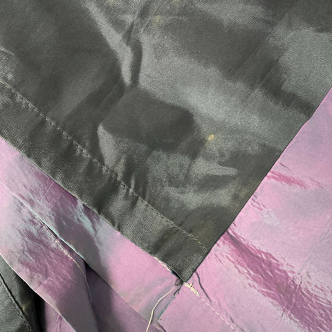 CHRISTIAN DIOR Size 6 Purple Teal Iridescent Trench Trench Coat