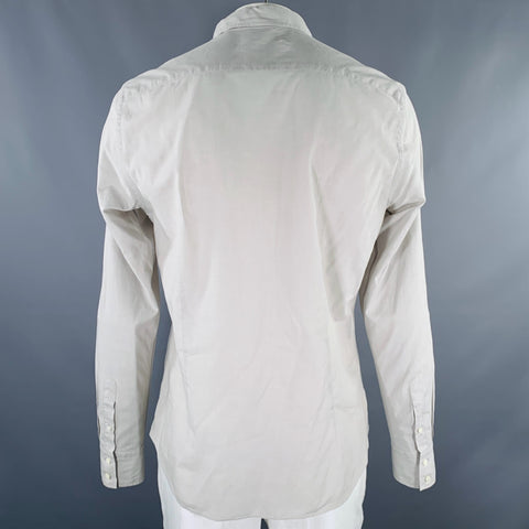 ARI Size L Grey Cotton Patch Pockets Long Sleeve Shirt