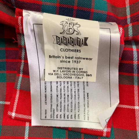 BARACUTA Size 40 Yellow Cotton Blend Bomber Jacket