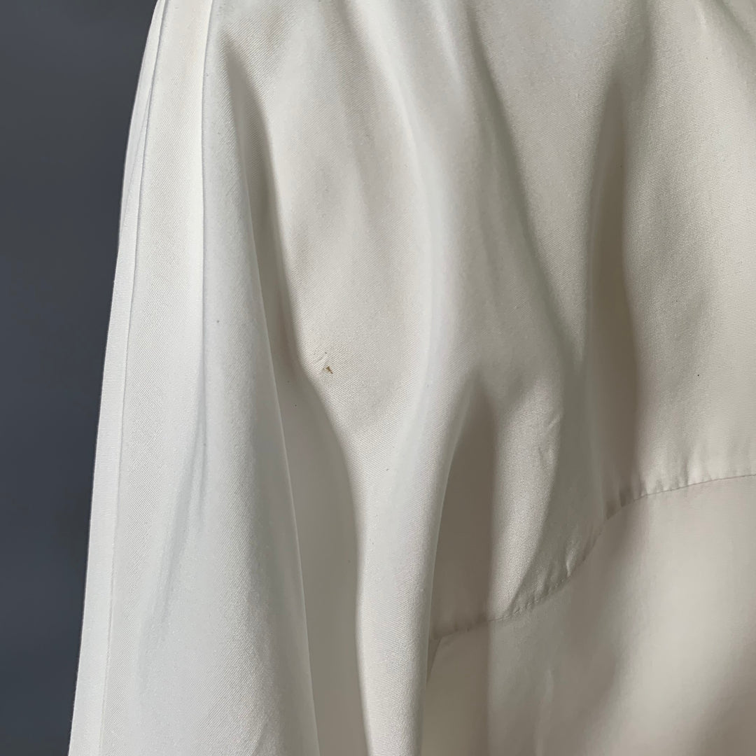 LORO PIANA Size 12 White Cotton Dress Shirt