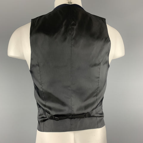 THE KOOPLES Size 36 Navy & Black Wool Buttoned Vest